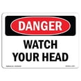 thumbnail image 2 of SignMission OS-DS-A-1218-L-1875 12 x 18 Po Signe de Danger OSHA - Surveillez Votre Tête, 2 of 4