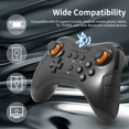 thumbnail image 2 of Controller, Wireless Pro Controller Gamepad Compatible with Switch Support Screenshot and Vibration Functions-Black, 2 of 5