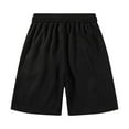 thumbnail image 3 of Wdfiry Big and Tall Mens Solid Color Stretch Pockets Athletic Shorts Elastic Waist Drawstring Plus Size Summer Casual Workout Shorts, Size M-5XL, 3 of 8
