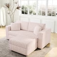 thumbnail image 3 of Pink Modular With Hydraulic Lift. 75.6" Stylish Seating Option. Quality Build. Solid Wood Frame, High-resilience Sponge Filler. Detachable Cushions. Multi-functional Storage. Contemporary Furniture, 3 of 5