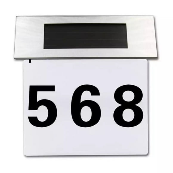 Solar Lights Outdoor Solar House Number Sign Light Lighted Address Numbers Outdoor Solar Powered Illuminated Address Tablet for Outside Yard Street House Solar Street Light
