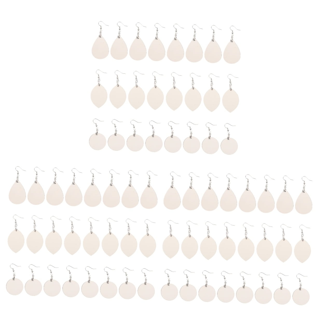 MLINS 72 Pcs  Sublimation Blank Products DIY Sublimation Earrings Blank Pendants Teardrop Earrings