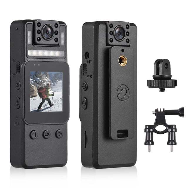 Cuerpo de 1080p Cámara de Cuerpo Con Audio y Grabación de Video Cam y Videocámara Wifi Wifi Con Lentes de Visonno Nocturna de Lente Giratoria de 180 Clip de Retroceso