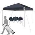 thumbnail image 5 of Aoodor 12'x12' Pop-Up Canopy Tent with Roller Bag, Outdoor Portable Instant Shade-Black, 5 of 11