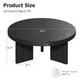 thumbnail image 2 of Round Coffee Table for Living Room, 33.5" Modern Center Tables with Fluted Legs, Wood Accent Sofa Table for Small Space, Easy Assembly, 2 of 9