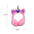 thumbnail image 4 of HOMEMAXS Cute Cartoon Unicorn Earmuffs Plush Ear Warmer Winter Ear Covers Headwear for Girls Women Pink, 4 of 6