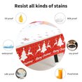 thumbnail image 5 of Christmas Disposable Tablecloth, Holiday Party Table Cover, Waterproof Oil Proof Reindeer Print Tablecloth for Christmas Celebration, 137x274cm Red PE Plastic Disposable Table Cover, 5 of 7