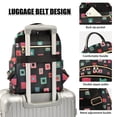 thumbnail image 3 of FORMRS Mini Backpack Purse for Women Travel Daypack Casual Shoulder Bag, Red Block Pattern, 3 of 7