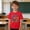 Red, variant on Graphic Tee for Boys with Alphabet and Numbers | Soft Cotton Educational T-Shirt for Kids to Youth Kids, Red,Size 7 T