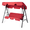Red, variant on Outdoor Swing Set with Canopy & Cushion 250KG Weight Capacity Steel Frame Oxford Cloth Patio Swing for Garden Backyard Balcony