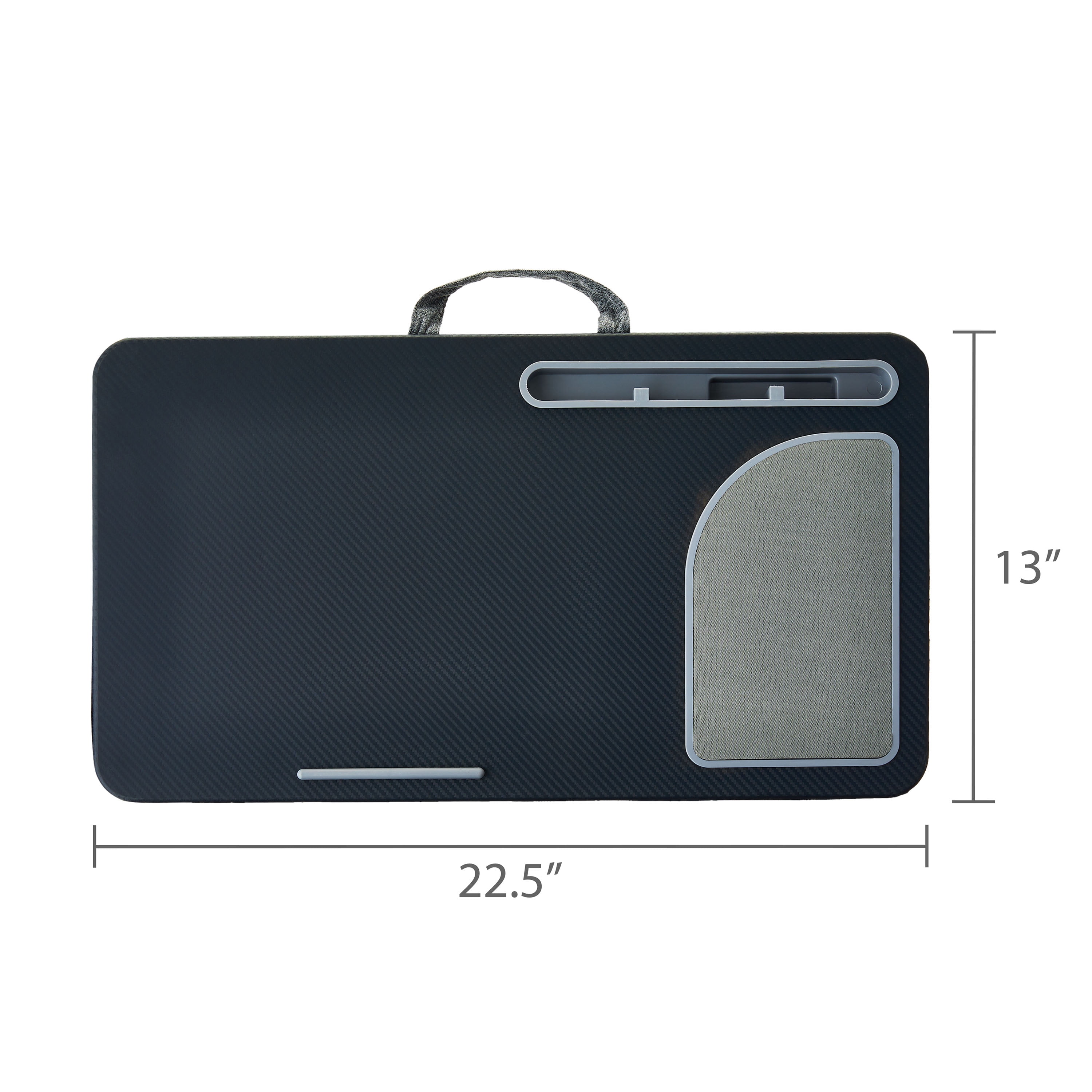 onn Lap Desk Portable Work Station for 15.6" Laptops, Phone & Tablet, Greystone