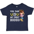 thumbnail image 3 of Inktastic Yes, This is My First Rodeo Cowgirl in Hat and Boots Girls Toddler T-Shirt, 3 of 5