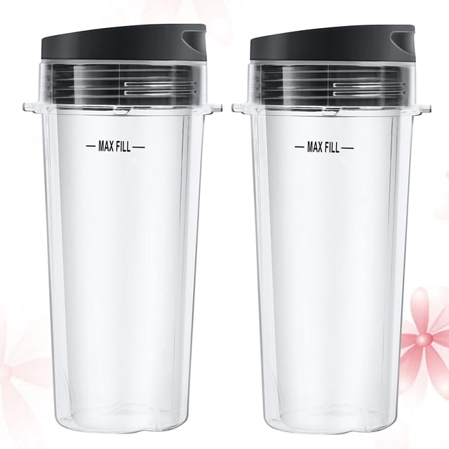 USHOBE 2 Pcs Plastic Storage Box Juicer Accessories Assorted Color Portable Drink Container for Families Home Kitchen