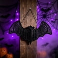 thumbnail image 2 of Clearance Halloween Hanging Bats Decoration Woven Rattan Bats, 3D Black Halloween Hanging Decor,Front Door,Mantel Or Fireplace Display for Halloween Party and Farmhouse -2 Pcs, 2 of 7