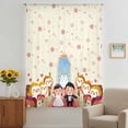 thumbnail image 3 of Japanese Wedding Sheer Curtains 54 Inches Long, Cute Owls Cherry Blossoms Beige Light Filering Curtains, Breathable Simi Curtain Privacy Drapes for Kitchen Bathroom Lightweight Small Window Treatment, 3 of 9