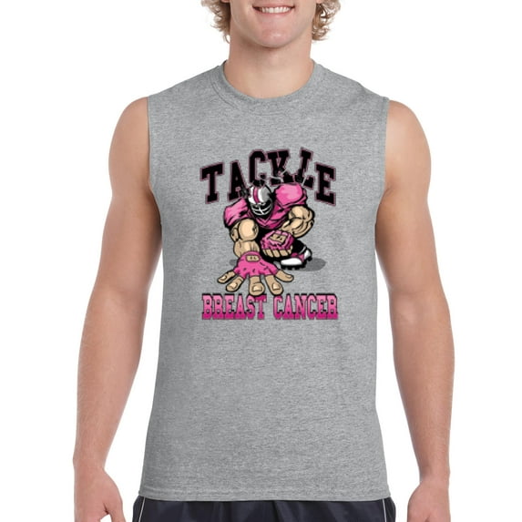 Artix - Men's Graphic T-Shirt Sleeveless, up to Men Size 3XL - Tackle Breast Cancer