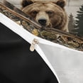 thumbnail image 4 of meiyoeat Rustic Woodland Bear King Duvet Cover Set, Vintage Wild Animal Bedding, Brown Beige, Black Reversible 3-Piece, 1 Duvet Cover and 2 Pillowcases, 4 of 6