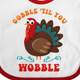 thumbnail image 4 of Inktastic Gobble Wobble Turkey Boys or Girls Baby Bib, 4 of 4