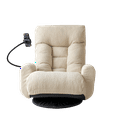 thumbnail image 4 of 360° Degree Rotatable Sofa Chair with Adjustable Head and Waist, Nursery Leisure Deck Massage Rocking Sofa Chair for Living Room Bedroom Apartment (Beige), 4 of 7
