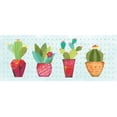 thumbnail image 2 of Gango Home Decor Contemporary Southwest Cactus V & VI by Courtney Prahl (Ready to Hang); Two 18x6in Gold Trim Framed Prints, 2 of 5