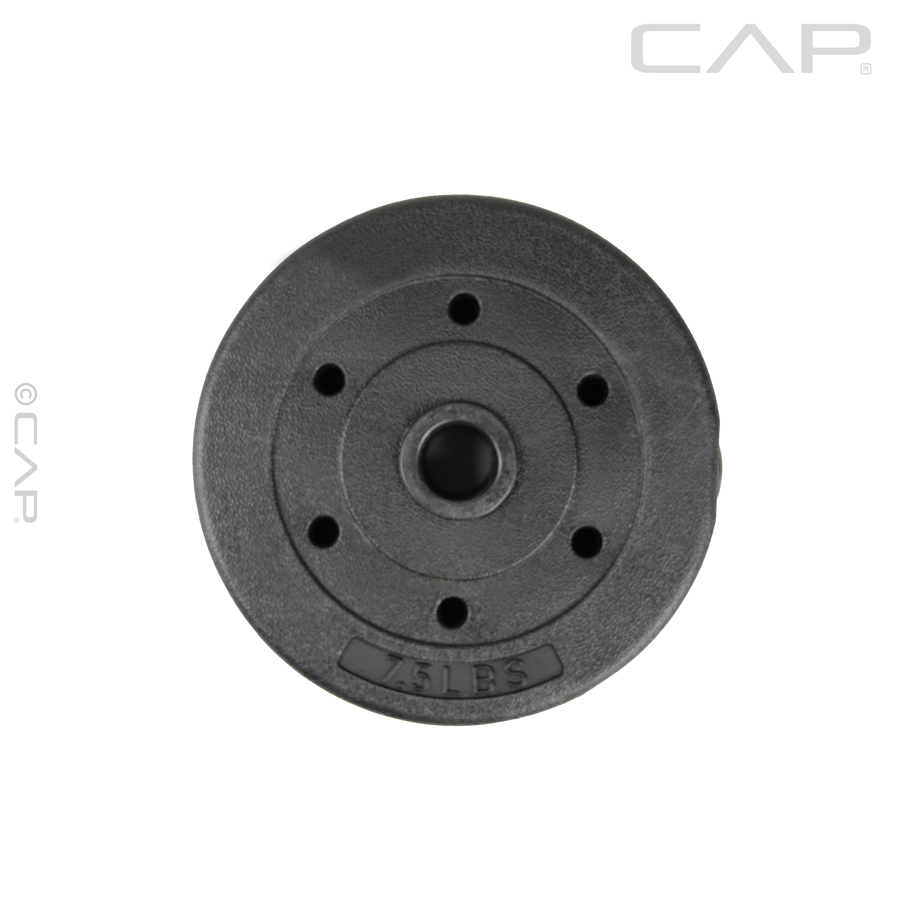 CAP Barbell Standard Vinyl Weight Plate Set, 15 lb (7.5 lb x 2)
