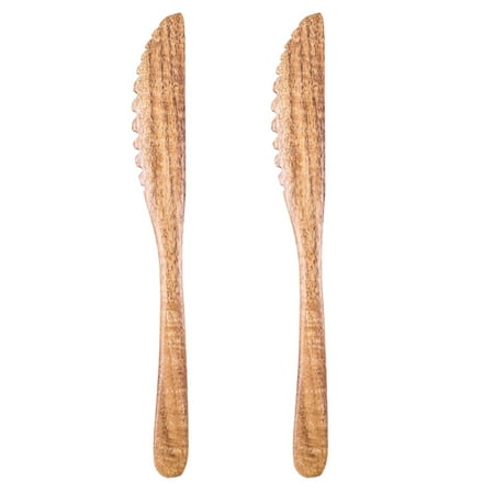 

2 Pcs Wooden Jam Spatulas Cheese Spreader Jam Knives Cake Spatula Kitchen Tool