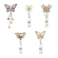 thumbnail image 5 of Crystal Rhinestones Butterfly Retractable Badge Clip Holder ABS Durability for Office Commute Workplaces Use, 5 of 8