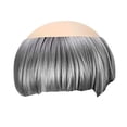 thumbnail image 4 of Peluca de monje calvo para Halloween, cosplay, versátil, realista, regalo, decoración, disfraz, accesorio para fiesta, peluca calva para Halloween, Gris plateado, 4 of 10