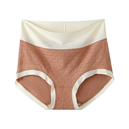 Up to 60% OFF  High Waist Panties  Seamless Underwear  Soft Material  Breathable  for Workout  Comfortable  Daily Wear  Plus Size Womens | Brown L  Sopatenor