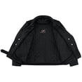 thumbnail image 6 of Men Motorcycle Brando Leather Jacket Distressed Zip Up Side Lacing Motorbike Jackets Black-52, 6 of 8