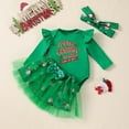 thumbnail image 5 of Vividxx Baby Girl Clothes Set Christmas Baby Girls Outfits Long Sleeve Romper Skirt Hair Accessories Set Holiday Party Dress Toddler Winter Clothes 1-3 Months, 5 of 5