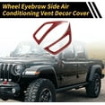 thumbnail image 3 of Wheel Eyebrow Side Air Conditioning Vent Decor Cover for Jeep Wrangler JL JLU Gladiator JT 18-20 Fender Side Air Outlet Vent Decoration Trim Plastic Carbon Fiber Pattern Red Pair, 3 of 5