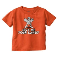 Funny Halloween Mummy Give Me Candy Toddler Boy Girl T Shirt Infant Toddler Brisco Brands 12M