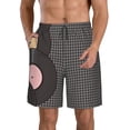 thumbnail image 1 of Fotbe Vinyl Records Trajes de Baño Estampados para Hombre, Shorts de Verano de Secado Rápido, Ropa de Playa, Bañadores-Small, 1 of 6