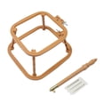 thumbnail image 2 of Rongfmy Desktop Embroidery Frame Embroidery Hoop Display Square Reusable Easy to Install Cross Stitch Hoop Punch Needle Frame for DIY Khaki, 2 of 9