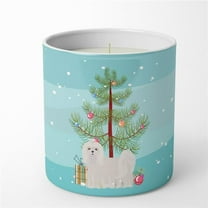 Carolines Treasures CK3471CDL 3.75 x 3.25 in. Unisex Maltese Christmas Tree 10 oz Decorative Soy Candle