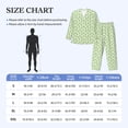thumbnail image 4 of Honeii Green Avocado Pattern Mens Pajamas Set,2pcs Men's Lounge Long Sleeve Sleep Shirt and Pajama Bottoms Sleepwear Set,Mens Pjs Sets-Medium, 4 of 7