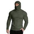 thumbnail image 5 of Havenx Mens Uv Protection Shirts Long Sleeve Upf 50+ Hoodie with Mask Hooded Uv Protection Hoodie Shirt Thumbhole Cooling Lightweight Outdoor Hiking Swim Blouses,Camouflage Green 3XL, 5 of 5