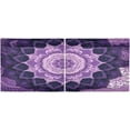 thumbnail image 3 of FREEAMG 24 Inch Length Kitchen Curtains Purple Mandala 2 Panels Half Window Sheer Curtains Rod Pocket Farmhouse Short Drapes for Bathroom Cafe Basement, 3 of 7