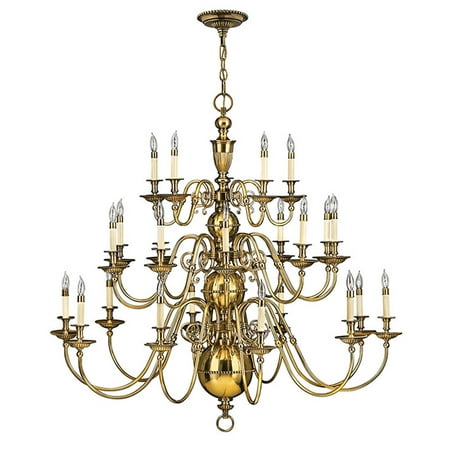 

Hinkley Lighting H4419 Cambridge 25 Light 3 Tier Candle Style Chandelier - Brass