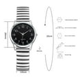 thumbnail image 3 of Fashion Ladies Women Unisex Stainless Steel Quartz Wrist Watch Couple Watch Bracelet Watch Women Analog Watch Time Watch Mens Sports Watches Womens Watch with Leather Band Large Number Watches for, 3 of 3