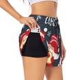 thumbnail image 3 of Lsque Three Cute Christmas Gnomes Printed Women's Running Shorts with Liner Pockets,Elastic Quick Dry Workout Athletic Gym Yoga Shorts,Womens High Waist Shorts-Small, 3 of 9