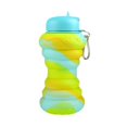 thumbnail image 2 of Collapsible Water Bottle, Camping Cup With Carabiner, Reuseable Silicone Foldable Leak Proof Portable Sports Travel Water Bottles For Outdoor, Travel Gym Hiking, 2 of 7