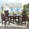 thumbnail image 2 of Charleston Outdoor 5-Piece Round Trestle Dining Set with Side Chairs, 2 of 10