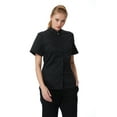 thumbnail image 3 of TOPTIE Women's Button Chef Coat Short Sleeve Restaurant Cook Jacket Uniform Shirt, 3 of 7