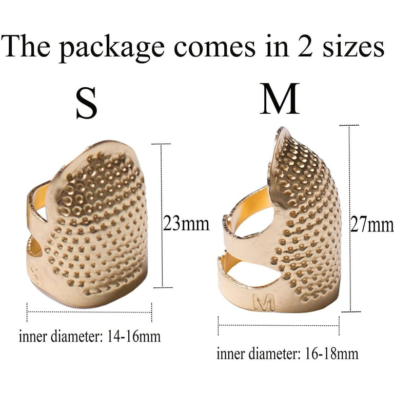 Thimble Pads, Round Gold Hand Made Thimble Top Force DIY Crafts Size For  Sewing For Repairing 