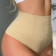 thumbnail image 6 of Bigersell Woman Underwear Cotton Clearance Maternity Underwear Briefs Panty Style P-651 Polyester Cheeky Panties G String Thongs Ladies Briefs High Waist Women's Panties Beige Xs, 6 of 7