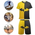 thumbnail image 4 of Kids Batman Athletic T-Shirt And Mesh Shorts Outfit Set Mesh Clothing Set for Boys, 4 of 7