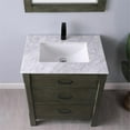 thumbnail image 5 of Maribella 30" Carrara White Marble Countertop Single Vanity w/o Mirror Black, 5 of 12