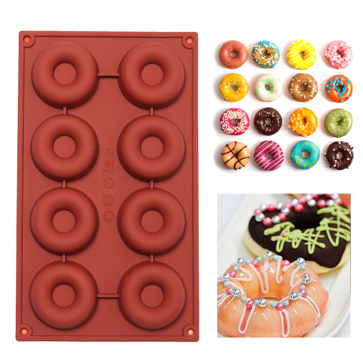 Silicone 8Cavity Donut Doughnut Cake Chocolate Cookies Candy Mold